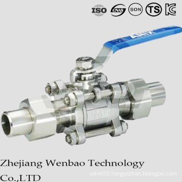 3PC Casting Prolonged Butt Welding Floatiing Ball Valve with Lock